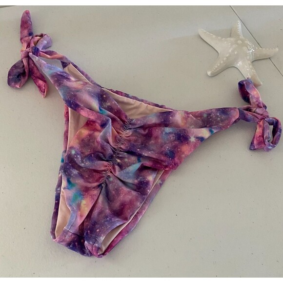 MARETOA Galactic Purple‎ Brazilian Bikini with Ruched Back Size L - Picture 5 of 5